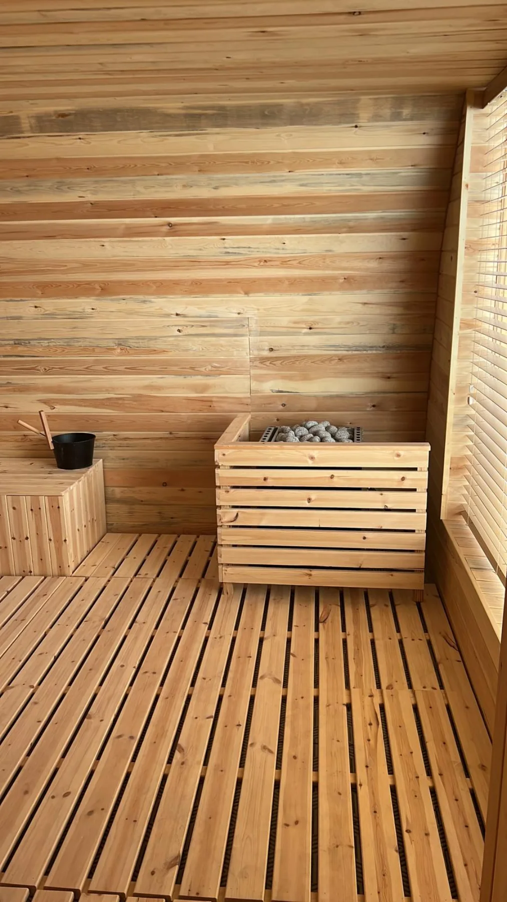İlyada'nın ahşap sauna alanı